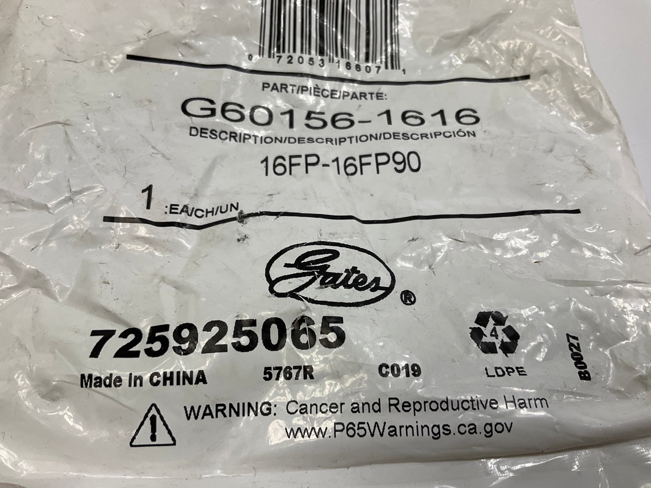 Gates G60156-1616 90° Female Pipe NPTF To Female Pipe NPTF - 16FP-16FP90
