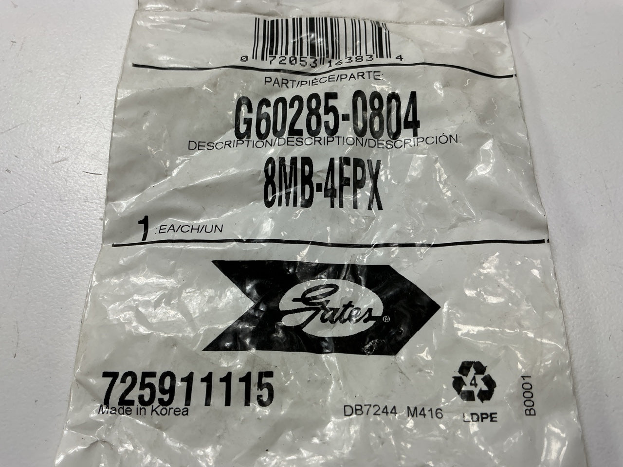 Gates G60285-0804 Male O-Ring Boss Female Swivel NPSM Adapter, 3/4-16 X 1/4''-18