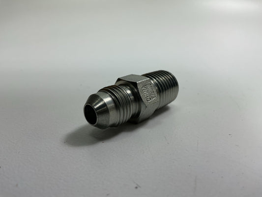 Gates G60490-0504 Male JIC 37° Flare To Male Pipe NPTF, 1/2''-20 X 1/4''-18