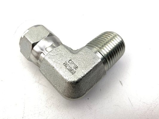 Gates G60524-0808 3/4''-16 Female Flare Swivel To Male Pipe NPTF Adapter 90 Deg.