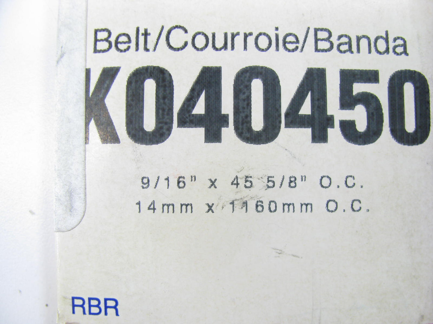 Gates K040450 Serpentine Belt - 0.54'' X 45.08'' - 4 Ribs