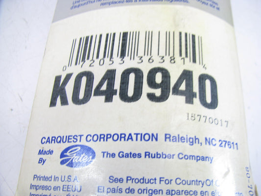 Gates K040940 Serpentine Belt - 0.56'' X 94.50'' - 4 Ribs