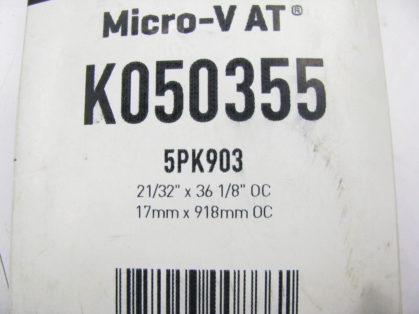 Gates K050355 Serpentine Belt - 0.69'' X 36.00'' - 5 Ribs