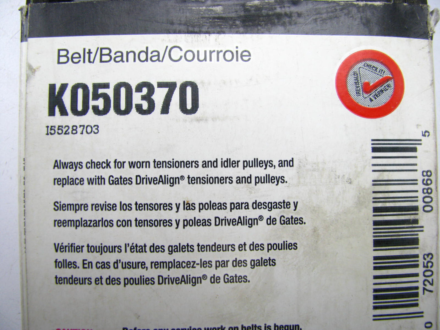 Gates K050370 Serpentine Belt - 0.69'' X 37.50'' - 5 Ribs