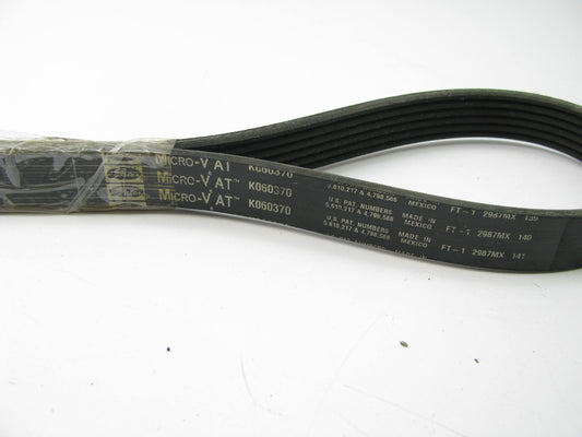 Gates K060370 Serpentine Belt - 0.84'' X 37.50'' - 6 Ribs