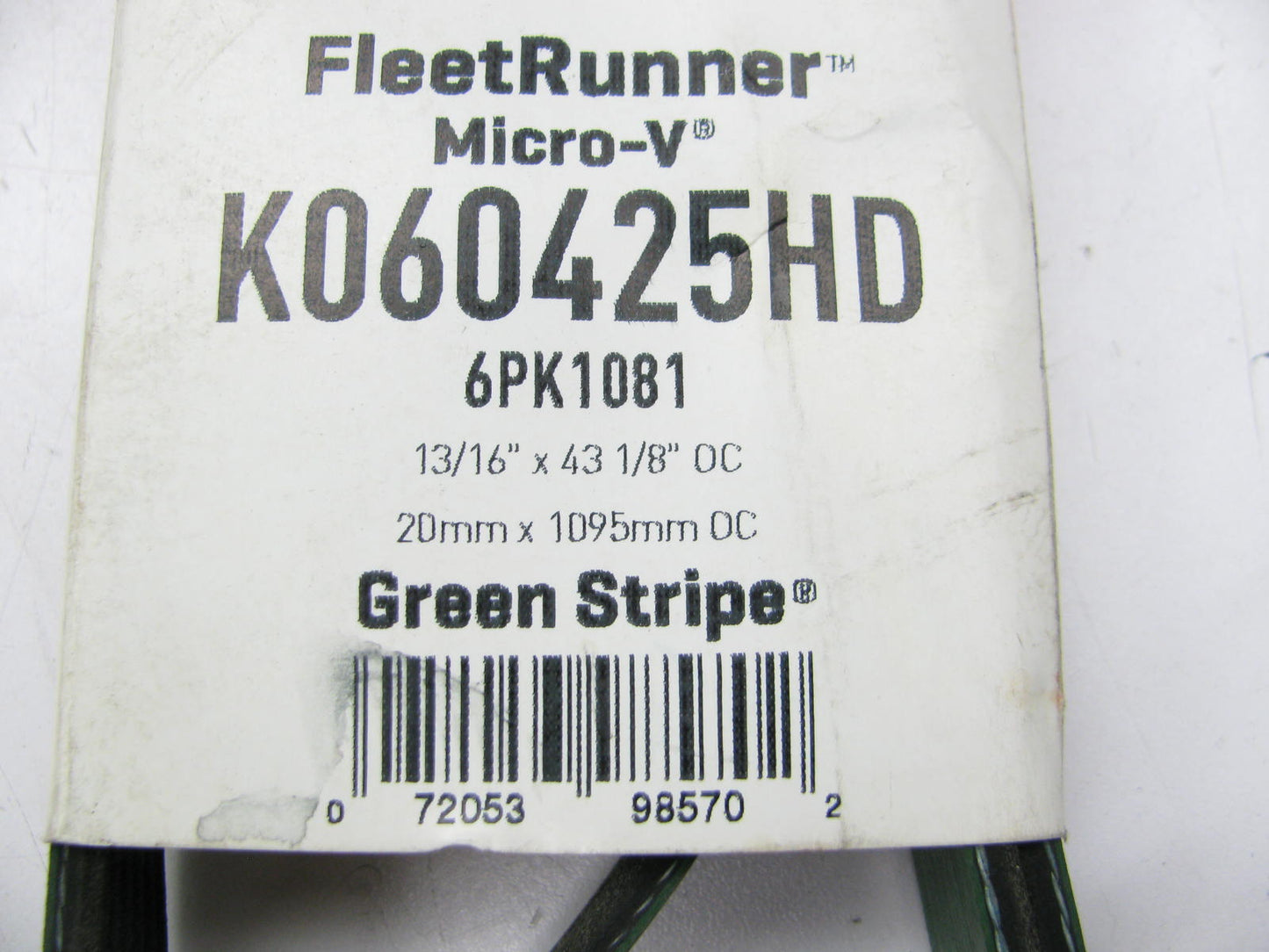 Gates K060425HD Serpentine Belt - 0.84'' X 43.00'' - 6 Ribs