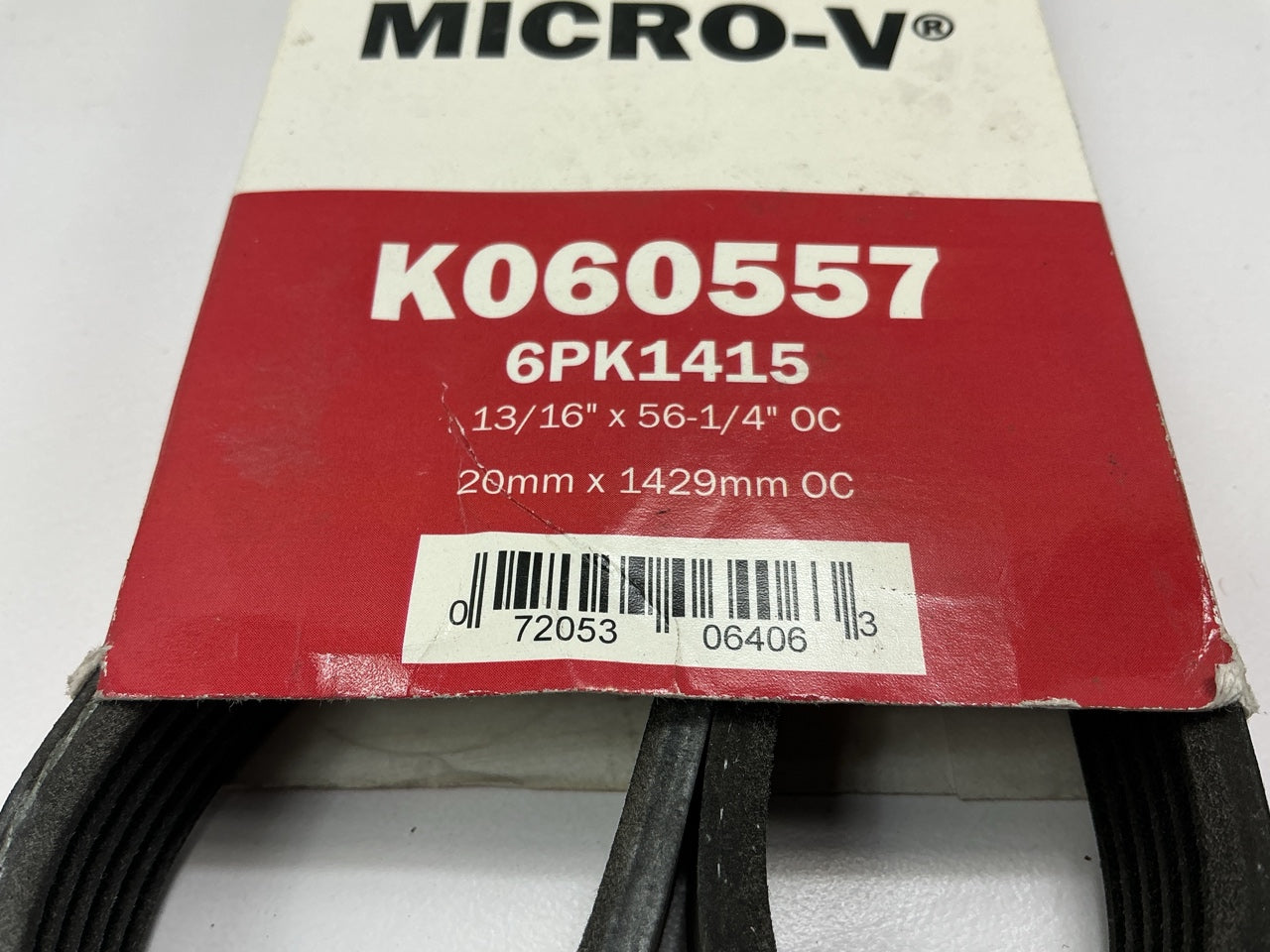 Gates K060557 Serpentine Belt OE Micro-V Belt, 13/16'' X 56-1/4'' - 6 Ribs