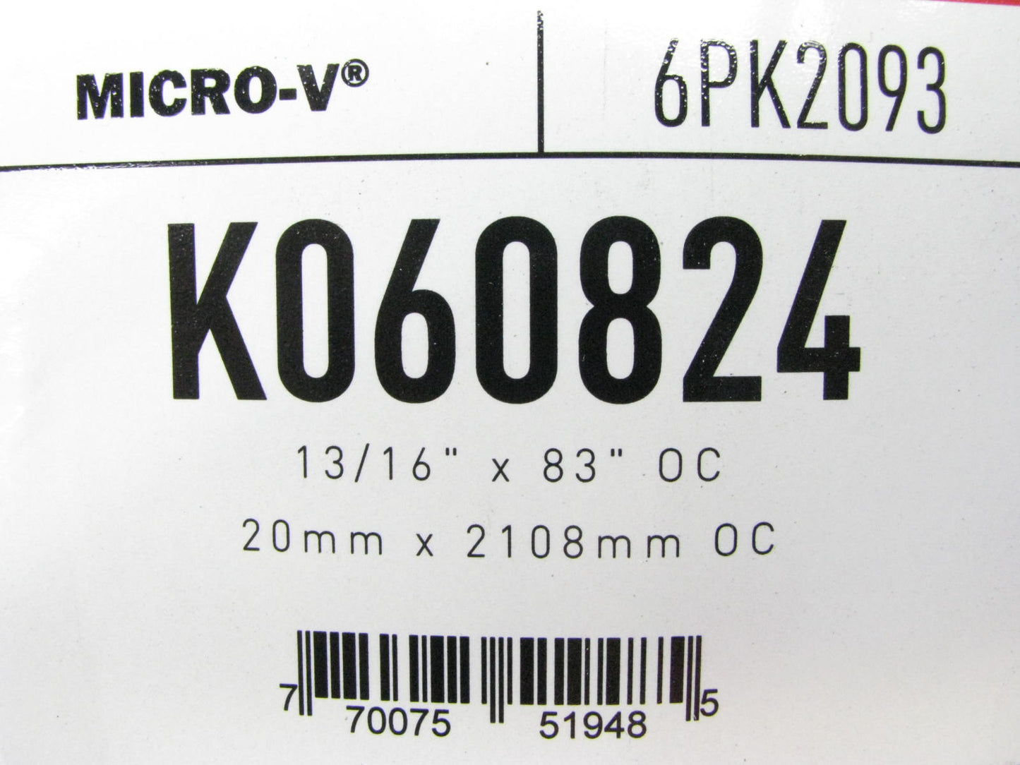 Gates K060824 Serpentine Belt For 2012-2015 Honda Acura 1.8L 2.0L-L4