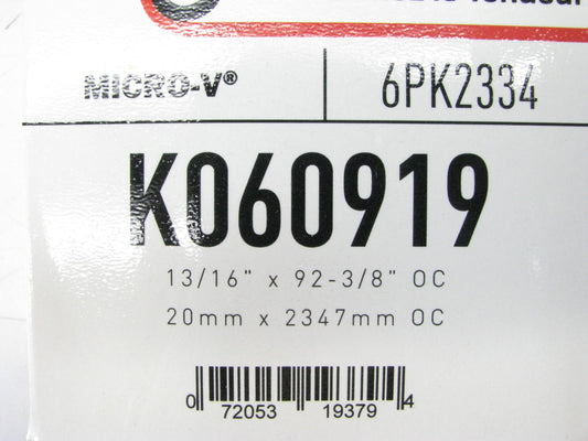 Gates K060919 Serpentine Belt