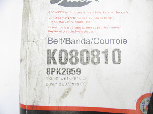 Gates K080810 Serpentine Belt - 1.12'' X 81.50 - 8 Ribs