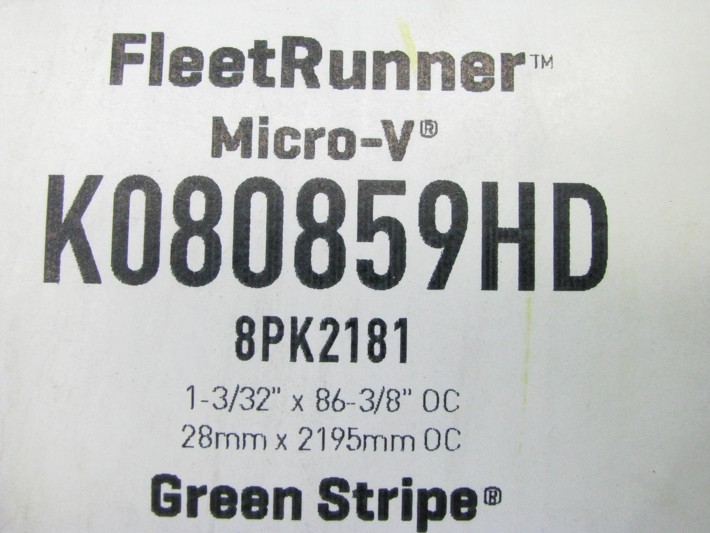 Gates K080859HD Serpentine Belt - 1.12'' X 86.375'' - 8 Ribs