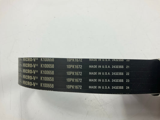 Gates K100658 Serpentine Belt - 1.367'' X 66.40'' - 10 Ribs