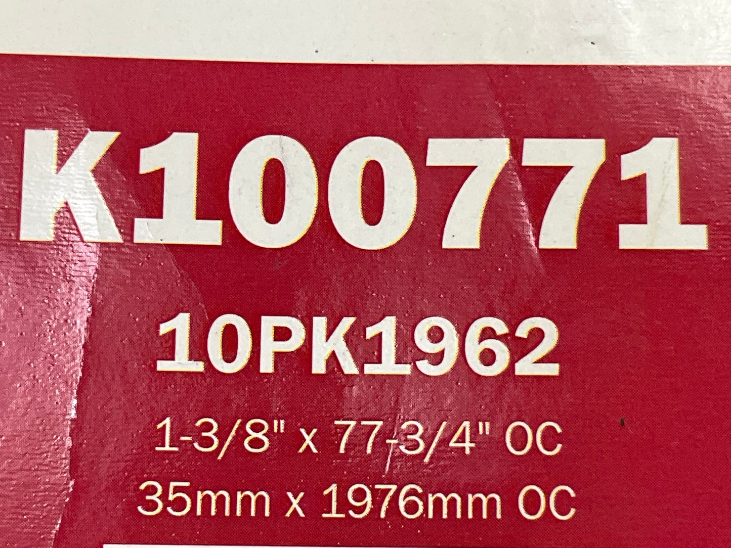 Gates K100771 Serpentine Belt - 1.367'' X 77.50'' - 10 Ribs