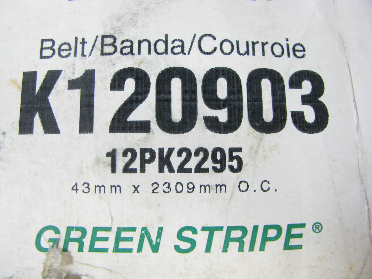 Gates K120903 Serpentine Belt - 1.647'' X 90.873'' - 12 Ribs