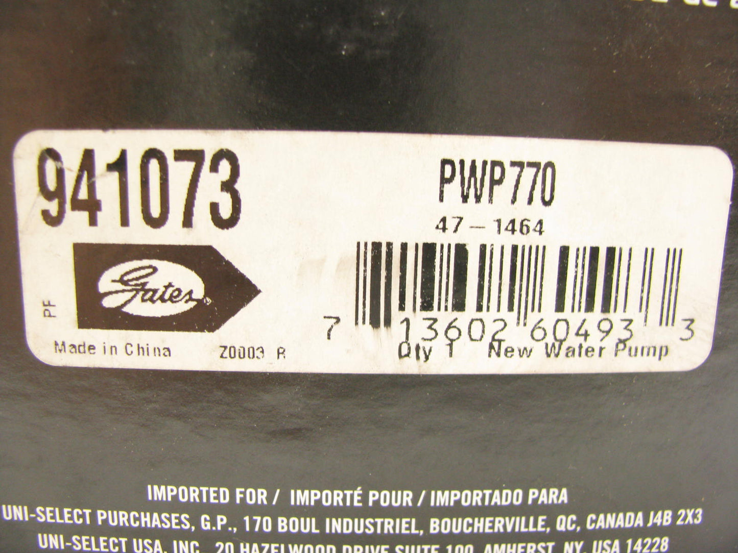 Gates PWP770 Engine Water Pump For 1989-1990 Nissan 1.6L