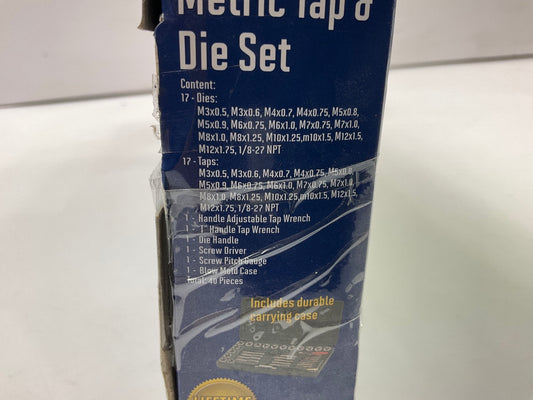 Gearhead GH3010 Metric Tap & Die Set, 40-Piece