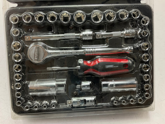 Gearhead GH4210 1/4''& 3/8'' Drive Socket & Ratchet Handle Set, 43-Piece