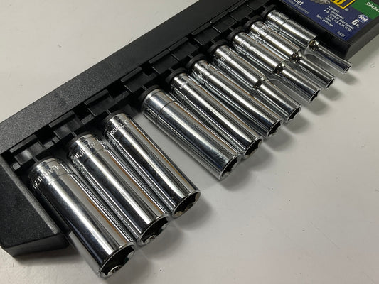 Gearhead GH4249 1/4'' Drive Metric Deep Socket Set, 11-Piece