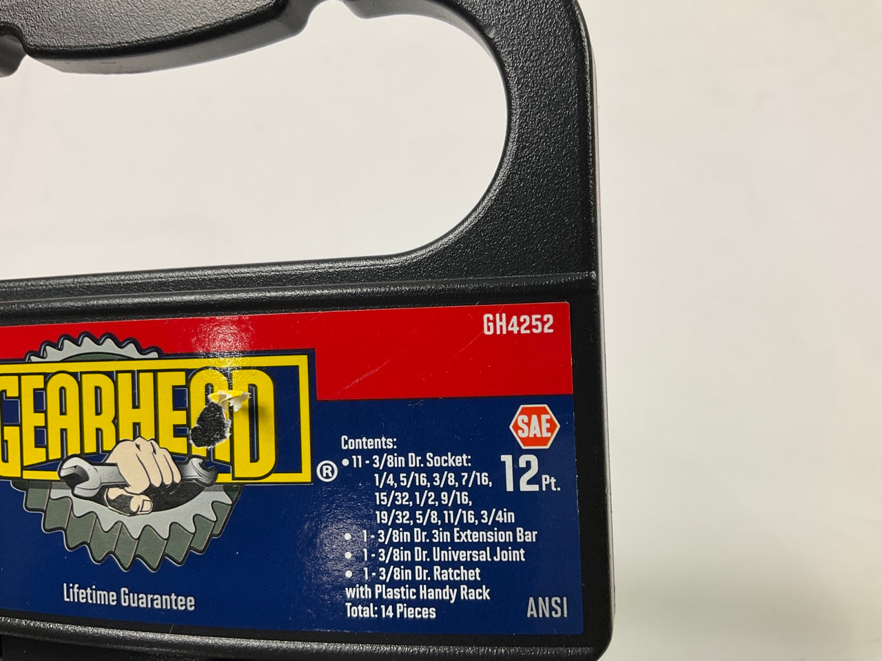 Gearhead GH4252 3/8'' SAE Drive Socket & Ratchet Handle Set, 14-Piece