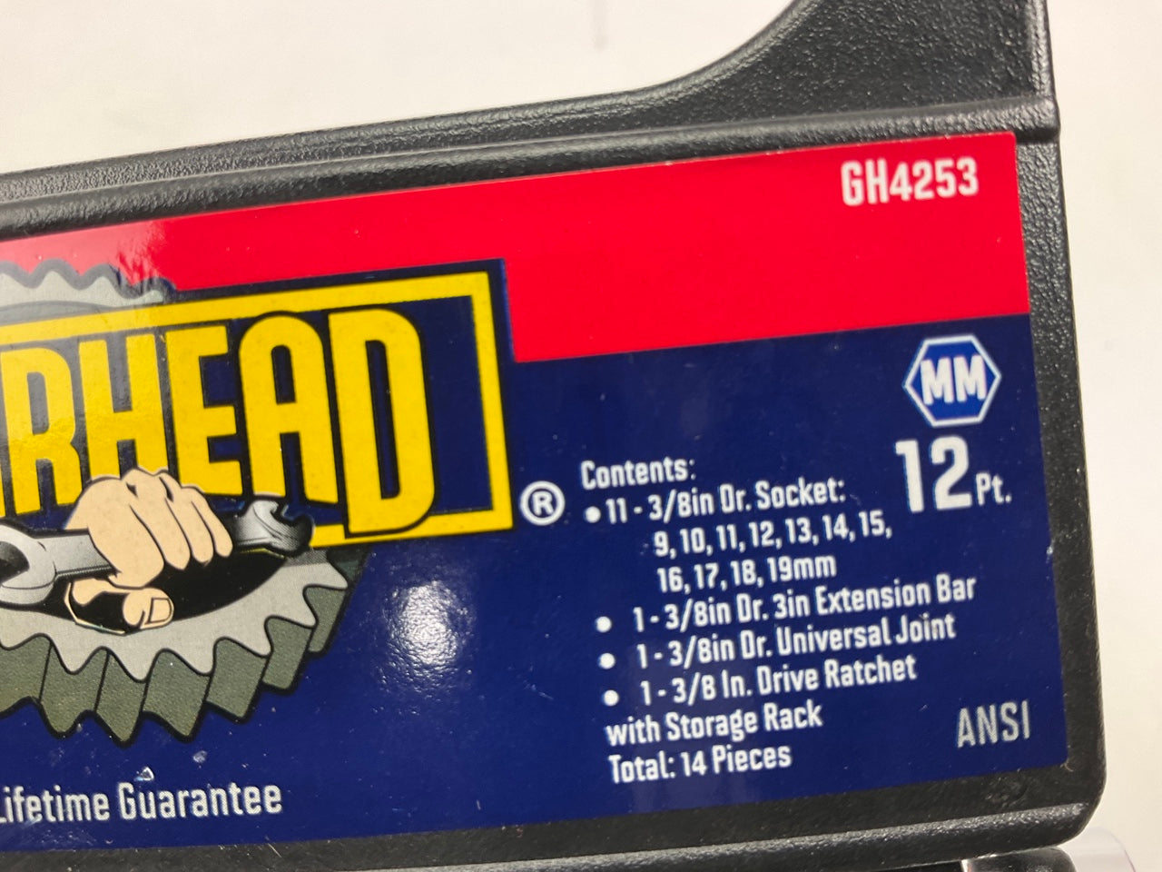 Gearhead GH4253 3/8'' Drive Metric Socket &Ratchet Handle Set, 14-Piece