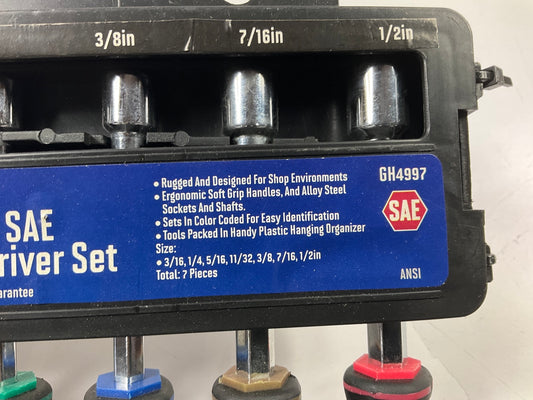 Gearhead GH4997 SAE Nut Driver Set, 7-Piece
