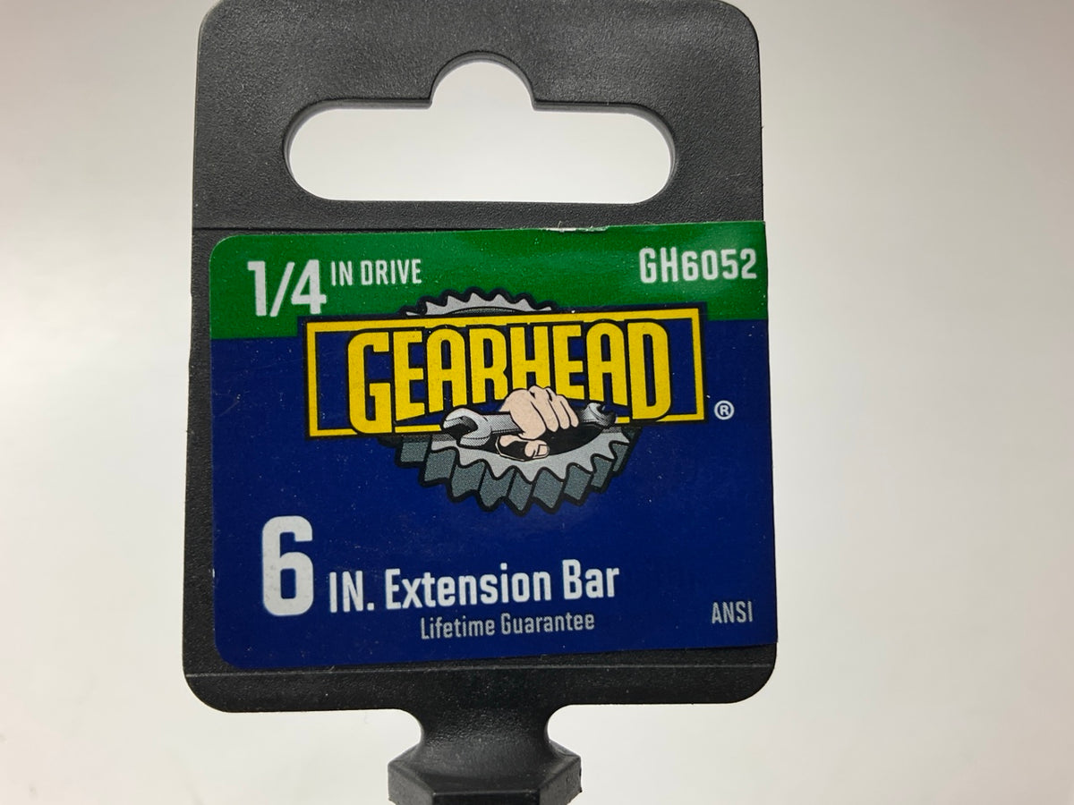 Gearhead GH6052 1/4'' Drive 6'' Extension Bar