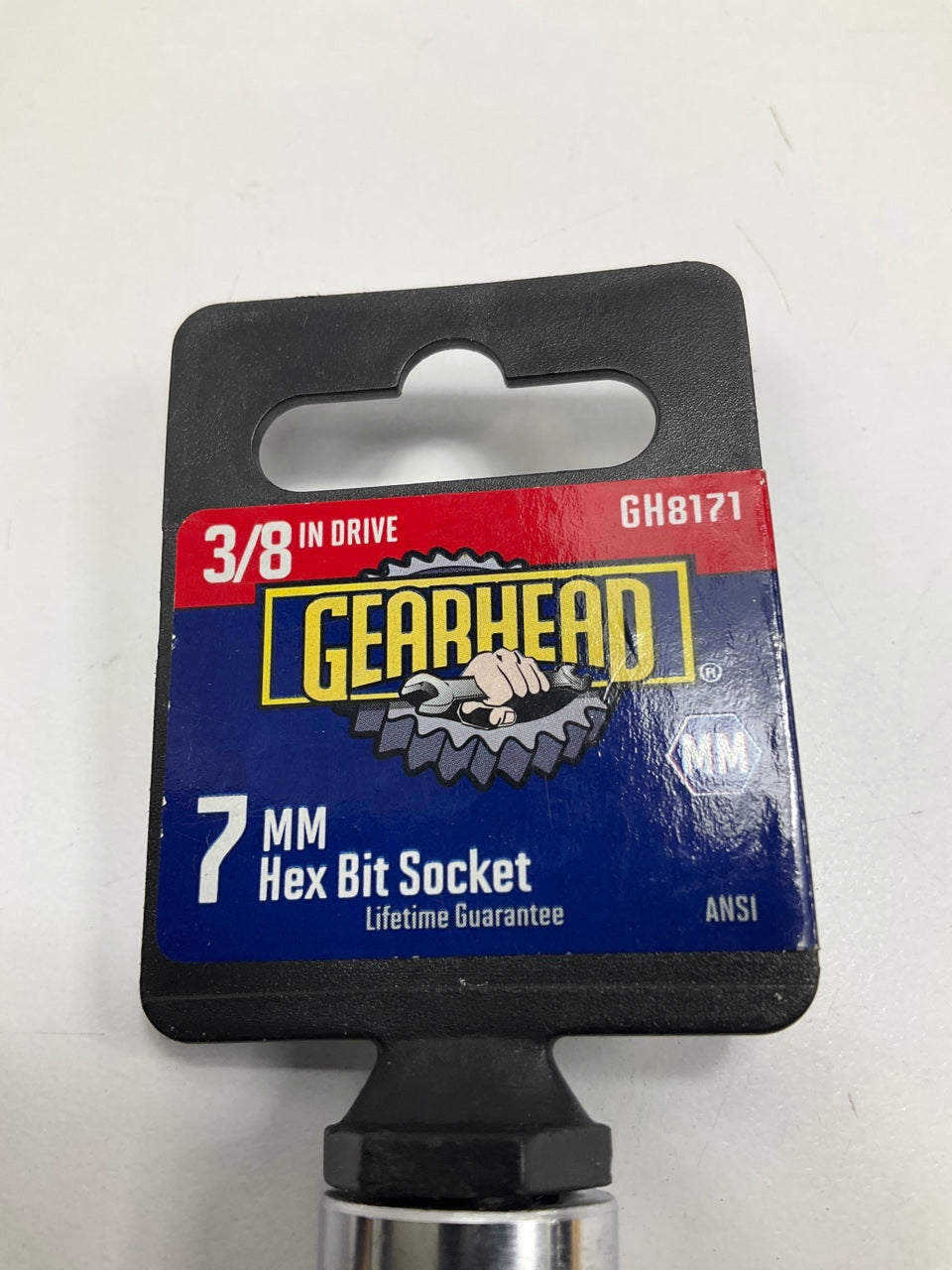 Gearhead GH8171 7mm Metric Hex Bit Socket, 3/8'' Drive