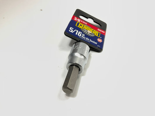 Gearhead GH8189 5/16'' Hex Bit Socket, 3/8'' Drive