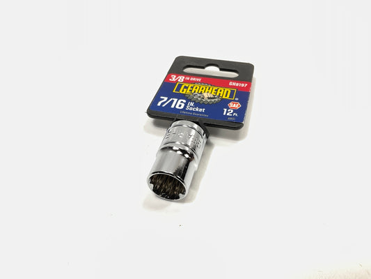 Gearhead GH8197 3/8'' Drive, 12 Point, 7/16'' Socket