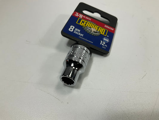 Gearhead GH8208 3/8'' Drive, 12 Point, 8mm Metric Socket