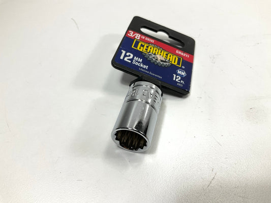 Gearhead GH8211 3/8'' Drive, 12 Point, 12mm Metric Socket