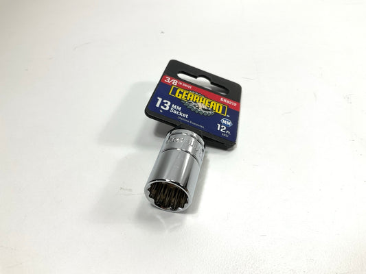 Gearhead GH8212 3/8'' Drive, 12 Point, 13mm Metric Socket