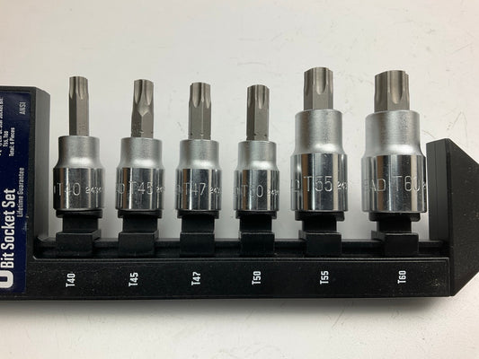Gearhead GH8373 3/8'' & 1/2'' Drive Star Bit Socket Set, 6-Piece