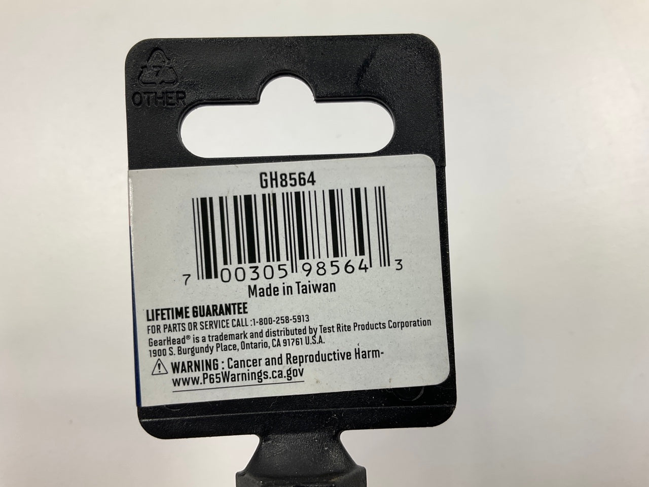 Gearhead GH8564 3/8'' Drive X 18mm Spark Plug Socket