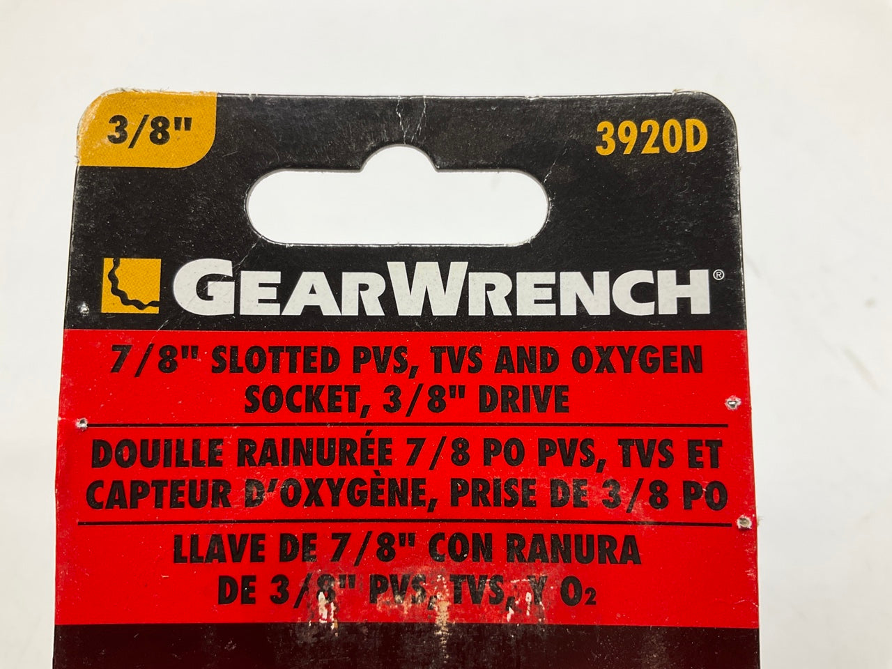 Gearwrench 3920D 7/8'' (22MM) Slotted 3/8 Drive PVS TVS And Oxygen Socket