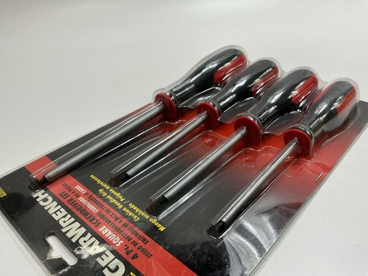 Gearwrench 80065 4 PC Square Drive Dual Material Screwdriver Set #0 #1 #2 #3