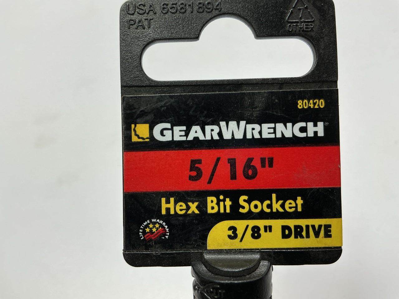 Gearwrench 80420 3/8'' Drive Hex Bit SAE Socket 5/16''