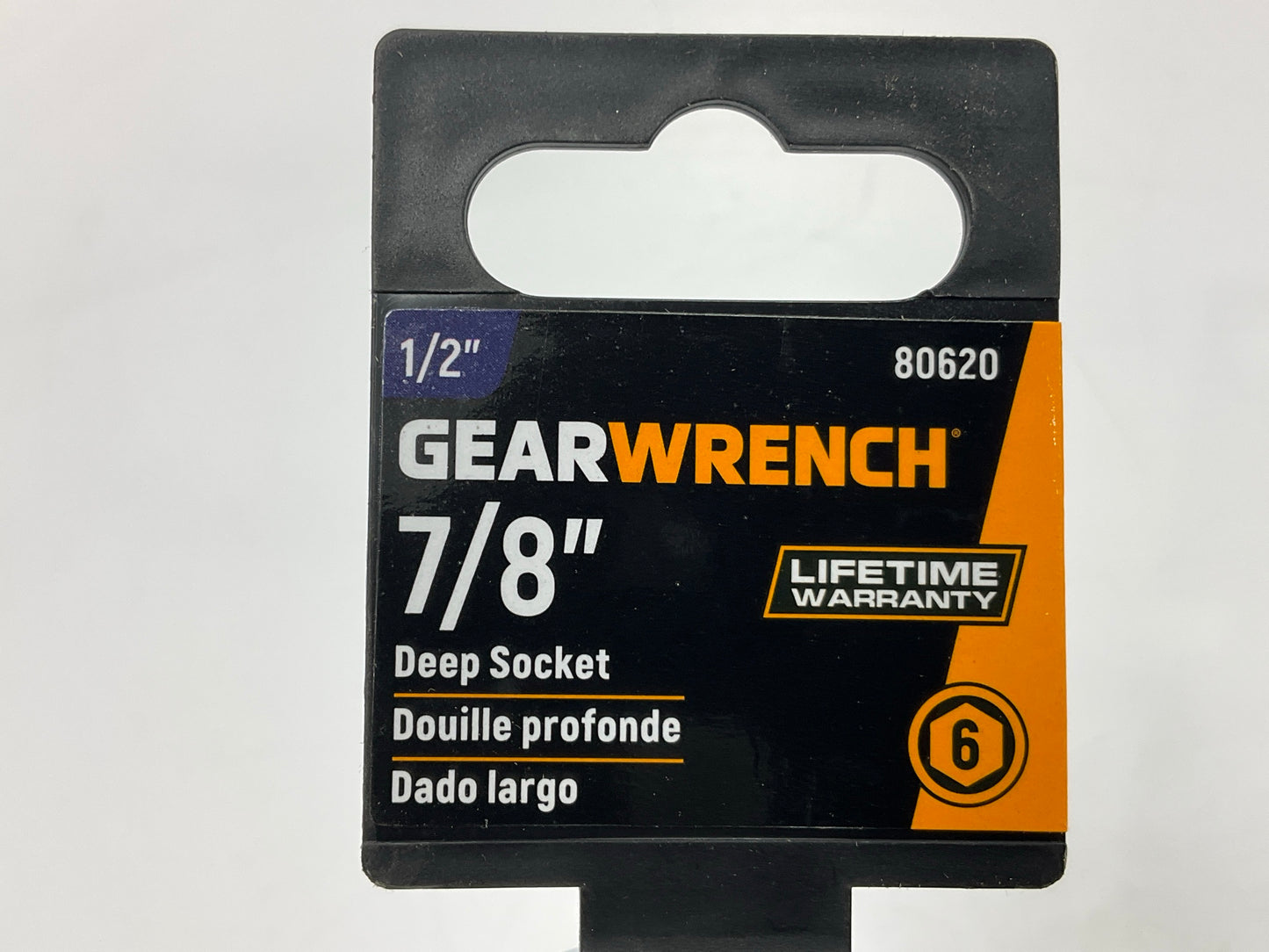 Gearwrench 80620 - 7/8'' Socket, 1/2'' Drive, 6 Point Deep Socket
