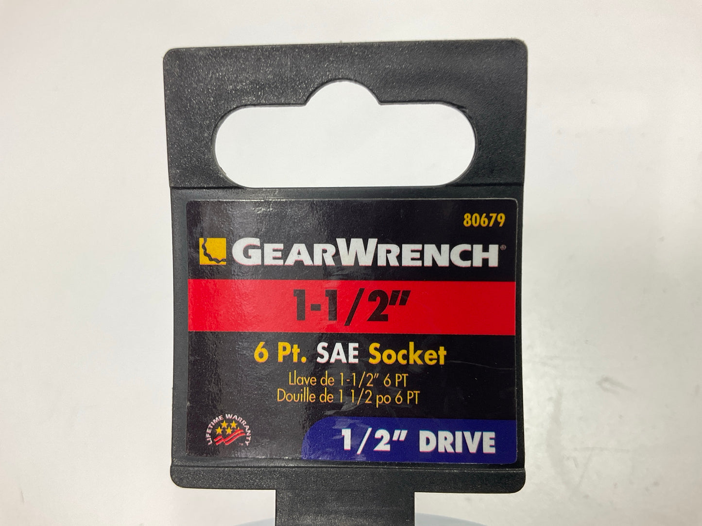 Gearwrench 80679 1/2'' Drive 6 Point Standard SAE Socket 1-1/2''