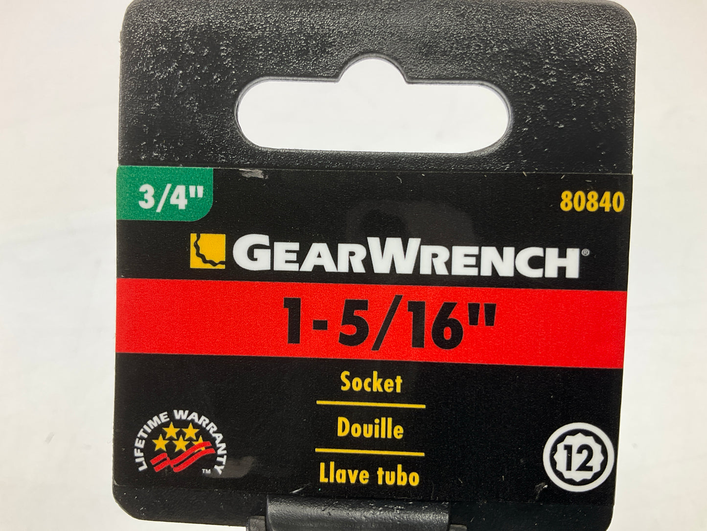 Gearwrench 80840 3/4'' Drive 1-5/16'' Socket, 12 Point