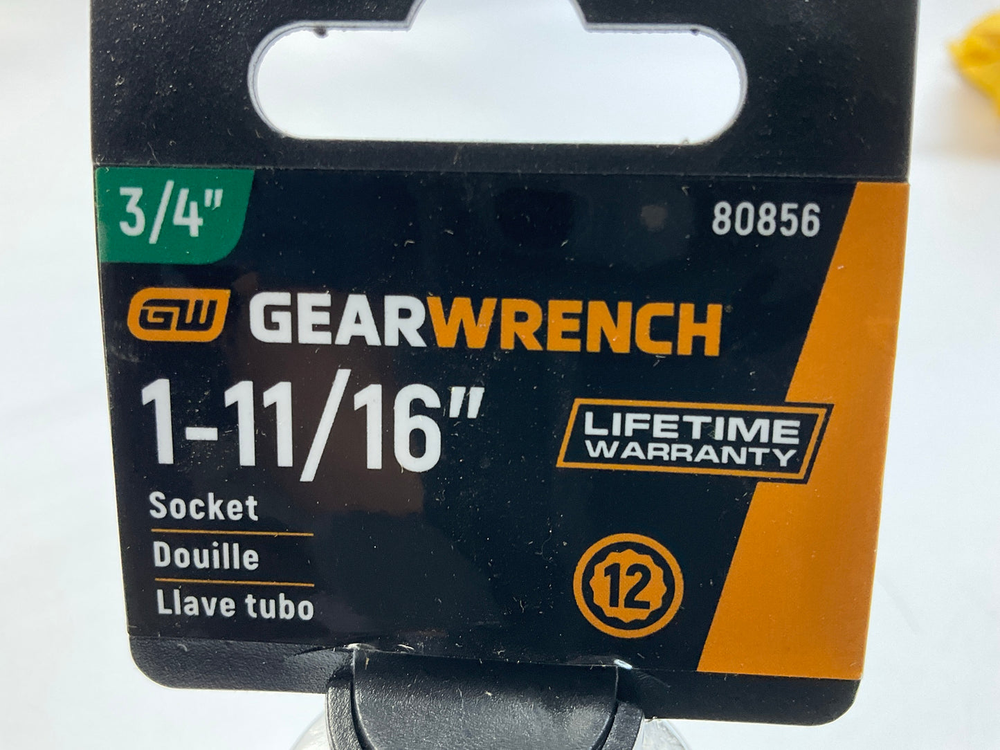 Gearwrench 80856 3/4'' Drive, 12pt SAE Socket 1-11/16''