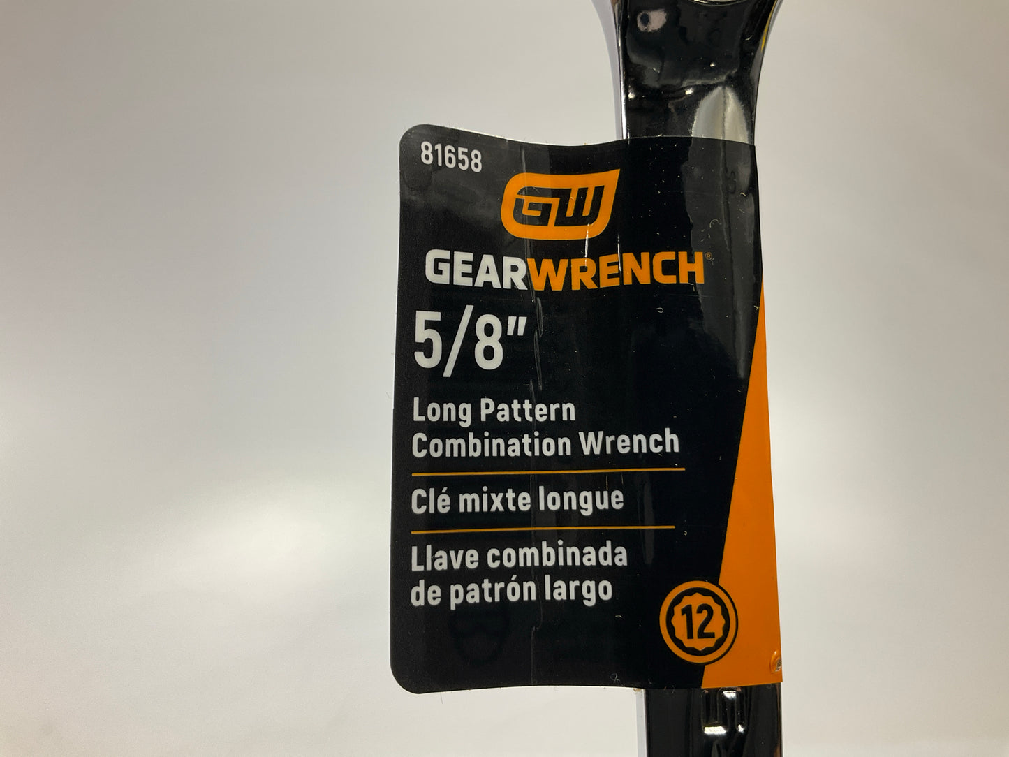 Gearwrench 81658 5/8'' 12 Point Long Pattern Combination Wrench