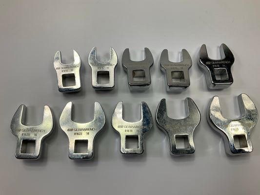 Gearwrench 81909 10 Piece 3/8'' Drive Crowfoot Metric Wrench Set