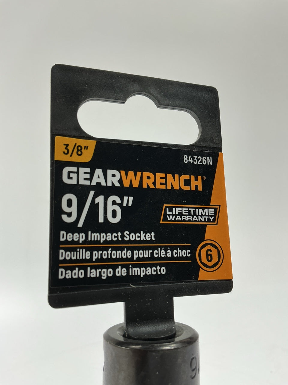 Gearwrench 84326N 3/8''drive, 6 Point, 9/16'' Deep Impact SAE Socket