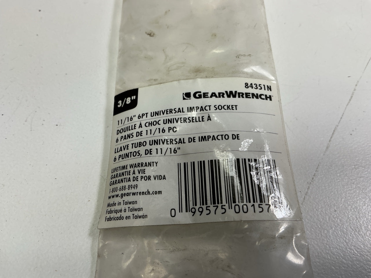 Gearwrench 84351N 3/8'' Drive 11/16'' 6PT Universal Impact Socket