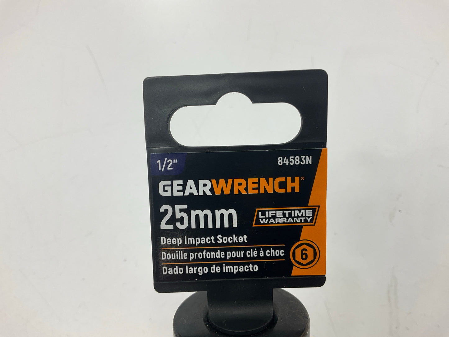 Gearwrench 84583N 1/2'' Drive 6 Point Deep Impact Metric Socket 25mm