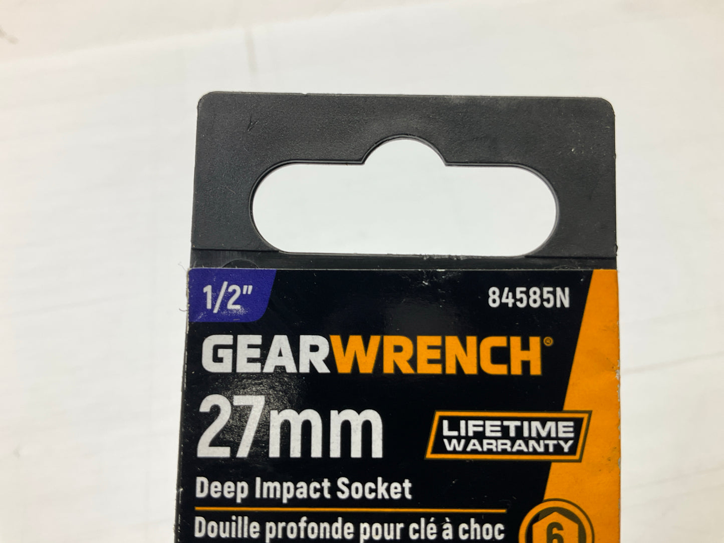 GEARWRENCH 84585N 1/2'' Drive Deep Impact Metric Socket 27mm, 6 Point