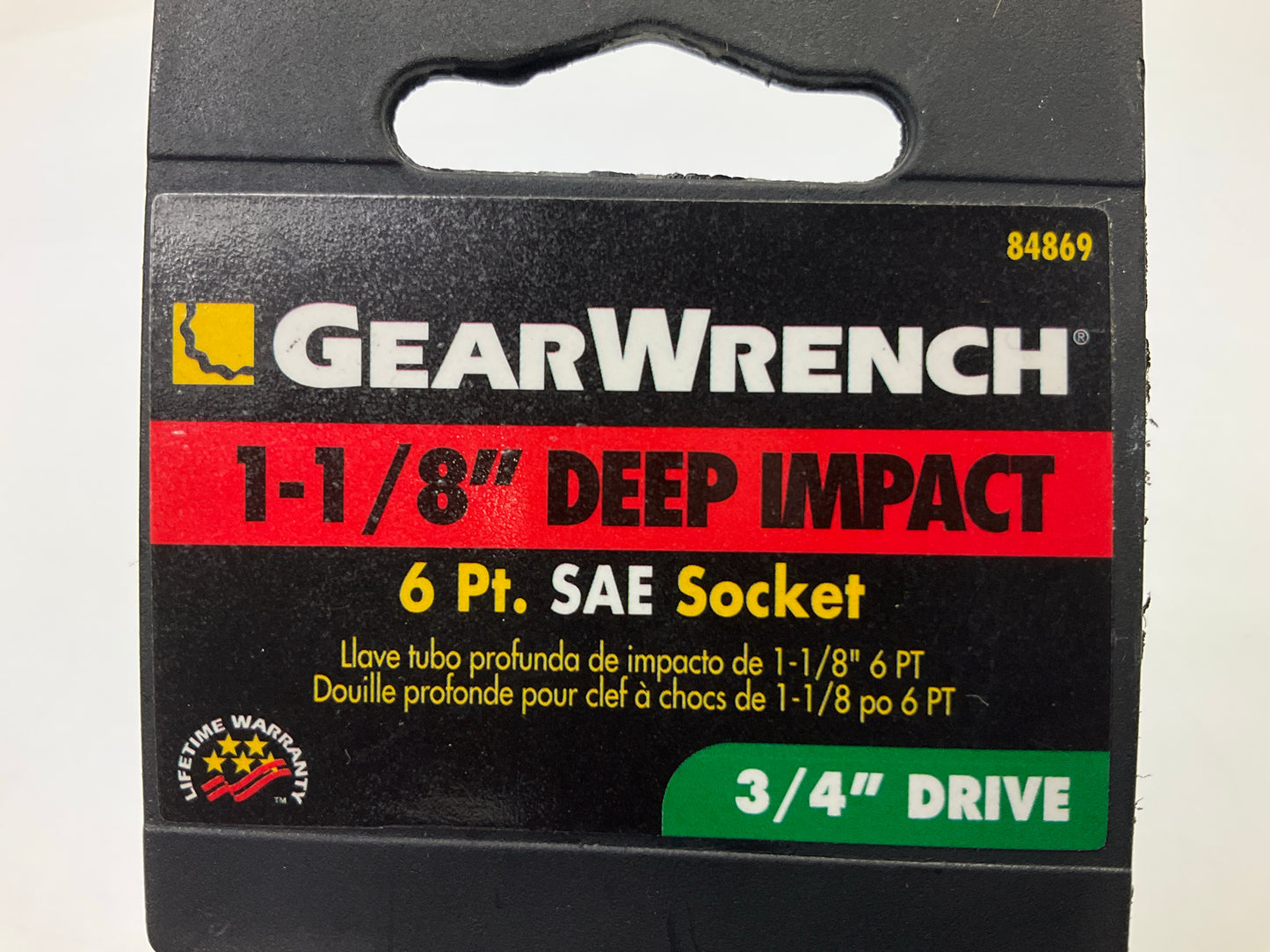 GearWrench 84869 3/4'' Drive 1-1/8'' Impact Deep Well Socket