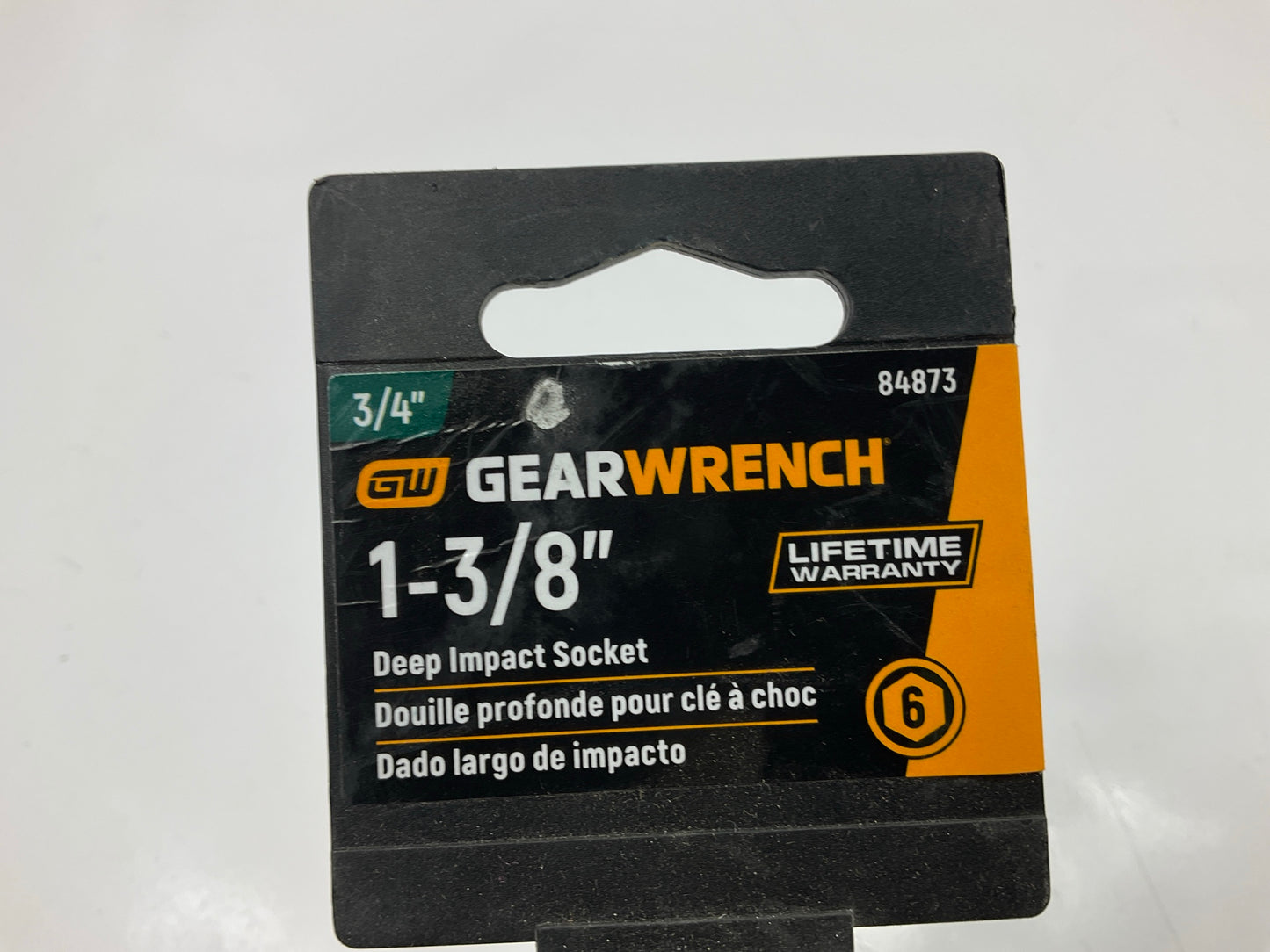 Gearwrench 84873 3/4'' Drive 6 Point Deep Impact SAE Socket 1-3/8''