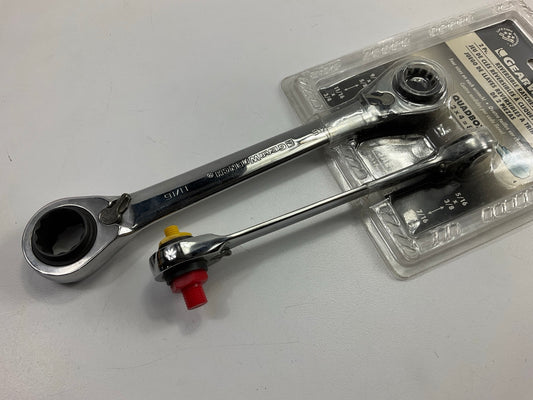 GearWrench 85900 2 Pc. 72T 12 Point QuadBox Reversible Box Ratcheting Wrench Set